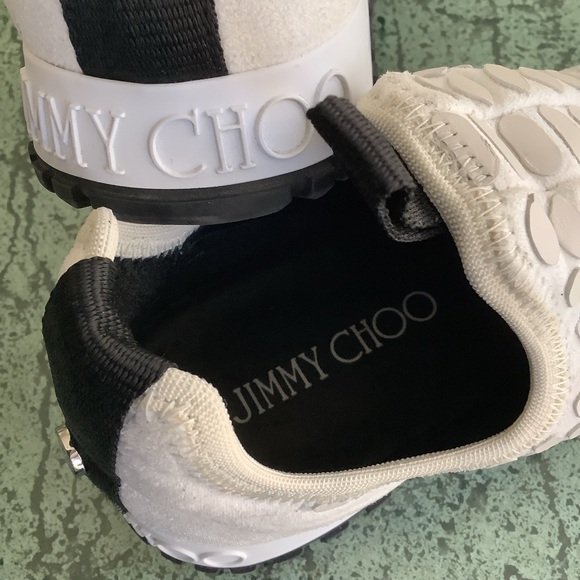 JIMMY CHOO stretch-suede slip-on Fashion sneakers of women. - Picture 8 of 13